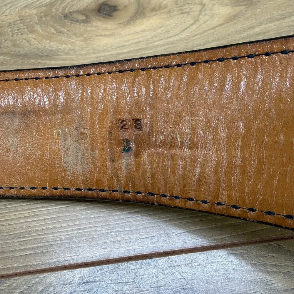 DON‎ HUME Duty Belt 28 30 Black Leather 2.25 in Oklahoma USA Made